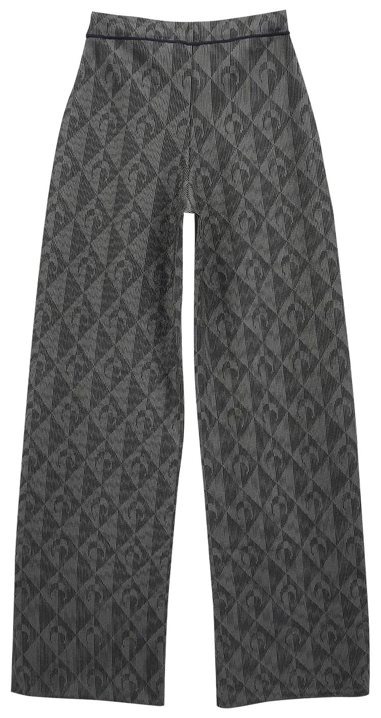 Marine Serre Jacquard Jersey Pants Black