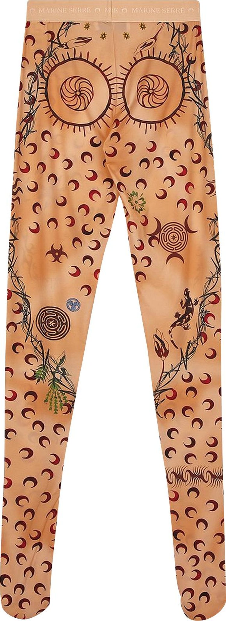 Buy Marine Serre Tattoo Leggings 'Pink Shaded Tattoo Tan' - P043FW21W 09