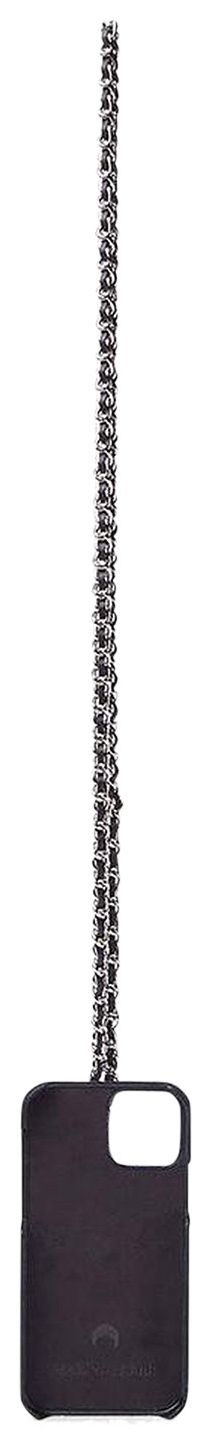 Marine Serre Moon Leather iPhone 12 Case Black