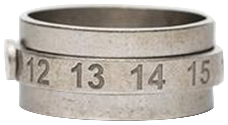 Maison Margiela Wide Juxtaposed Ring Silver