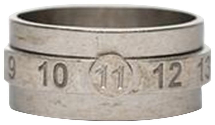 Maison Margiela Wide Juxtaposed Ring Silver