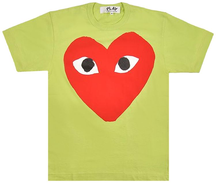 Comme des Garcons PLAY Heart T Shirt Green