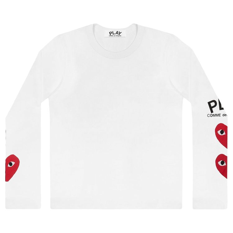 Comme des Garcons PLAY Multi Heart T Shirt White