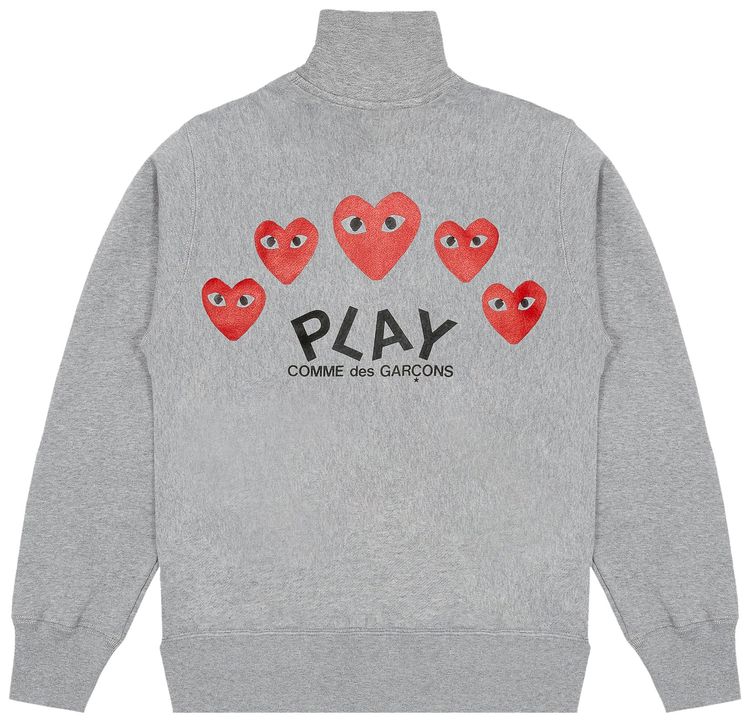 Comme des Garcons PLAY Multi Hearts Track Jacket Grey