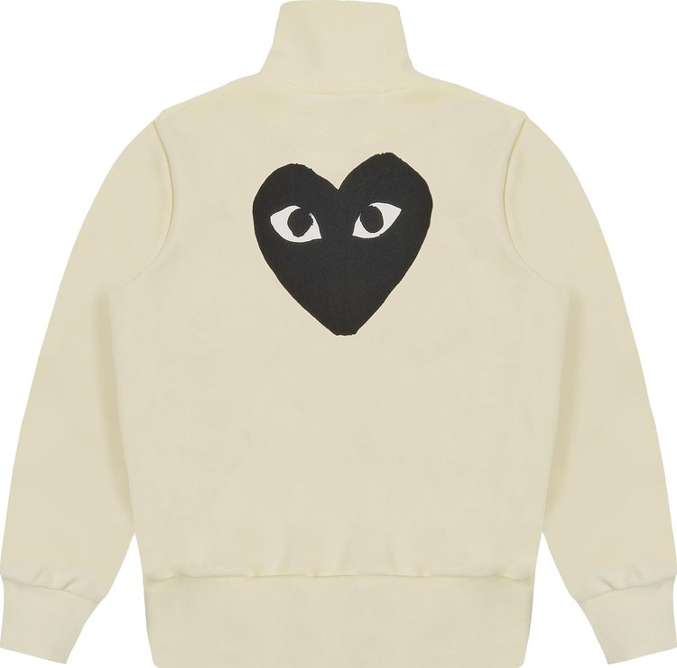 Comme des Garcons PLAY Ivory Big Heart Track Jacket Ivory