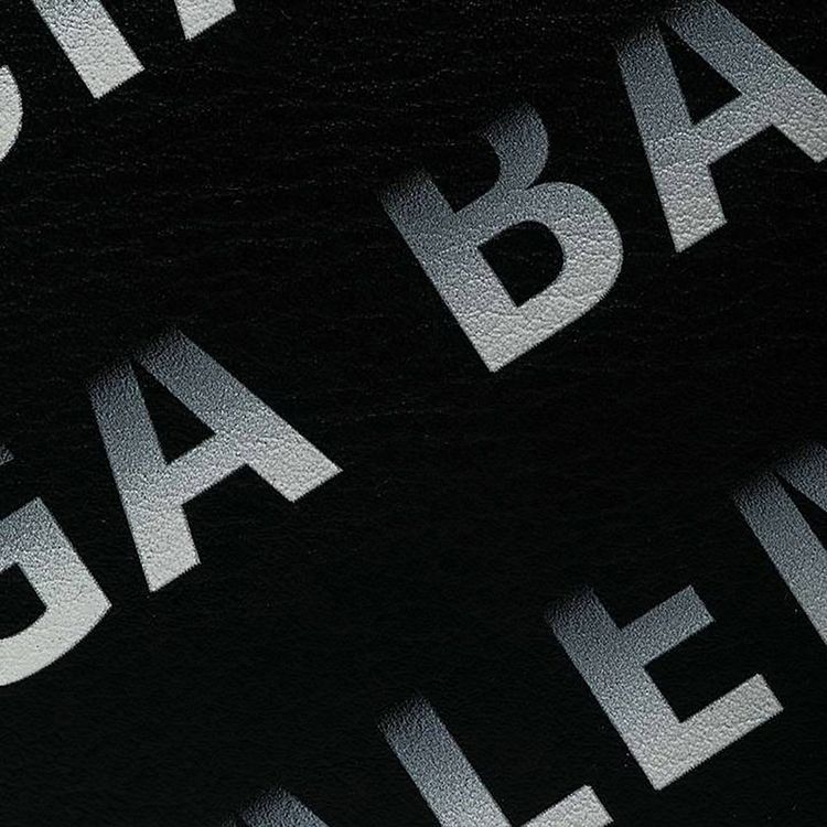 Balenciaga Logo Print Square Bifold Wallet BlackGrey