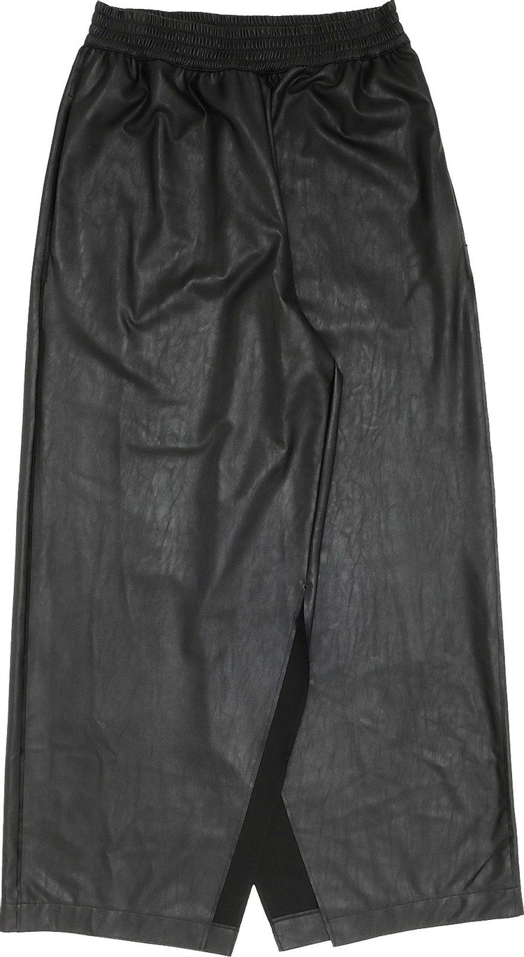 MM6 Maison Margiela Faux Leather Slit Trousers 'Black'