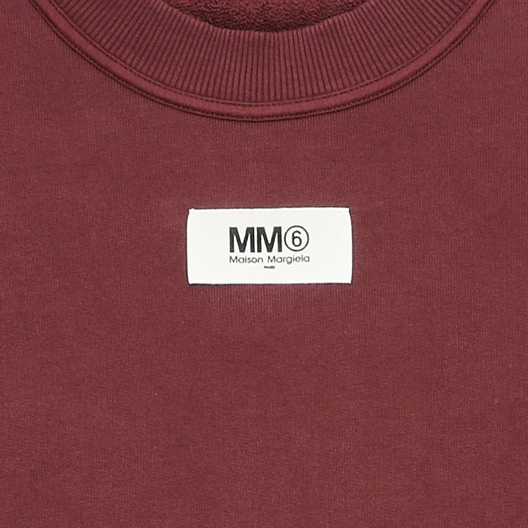 MM6 Maison Margiela Reversed Oversized Sweatshirt Burgundy