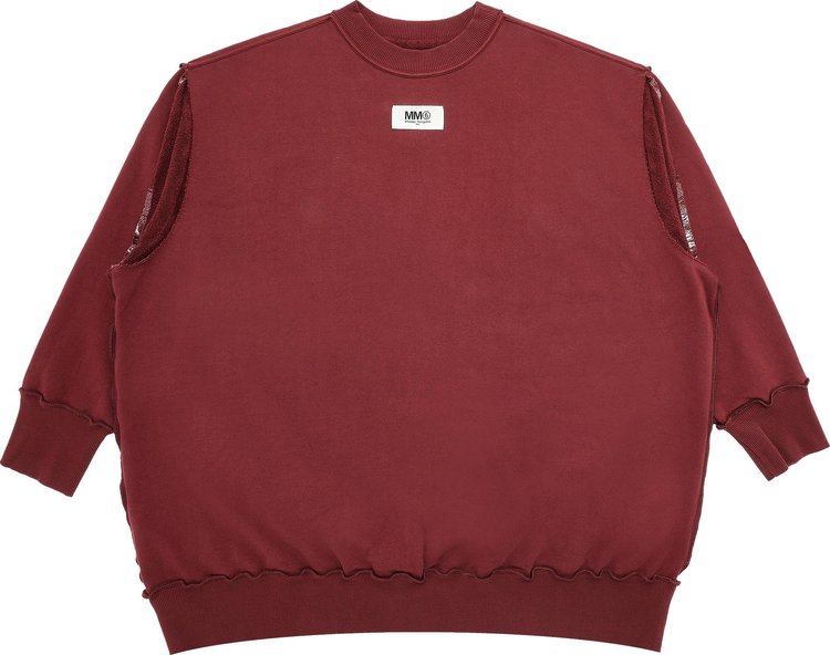 MM6 Maison Margiela Reversed Oversized Sweatshirt 'Burgundy'