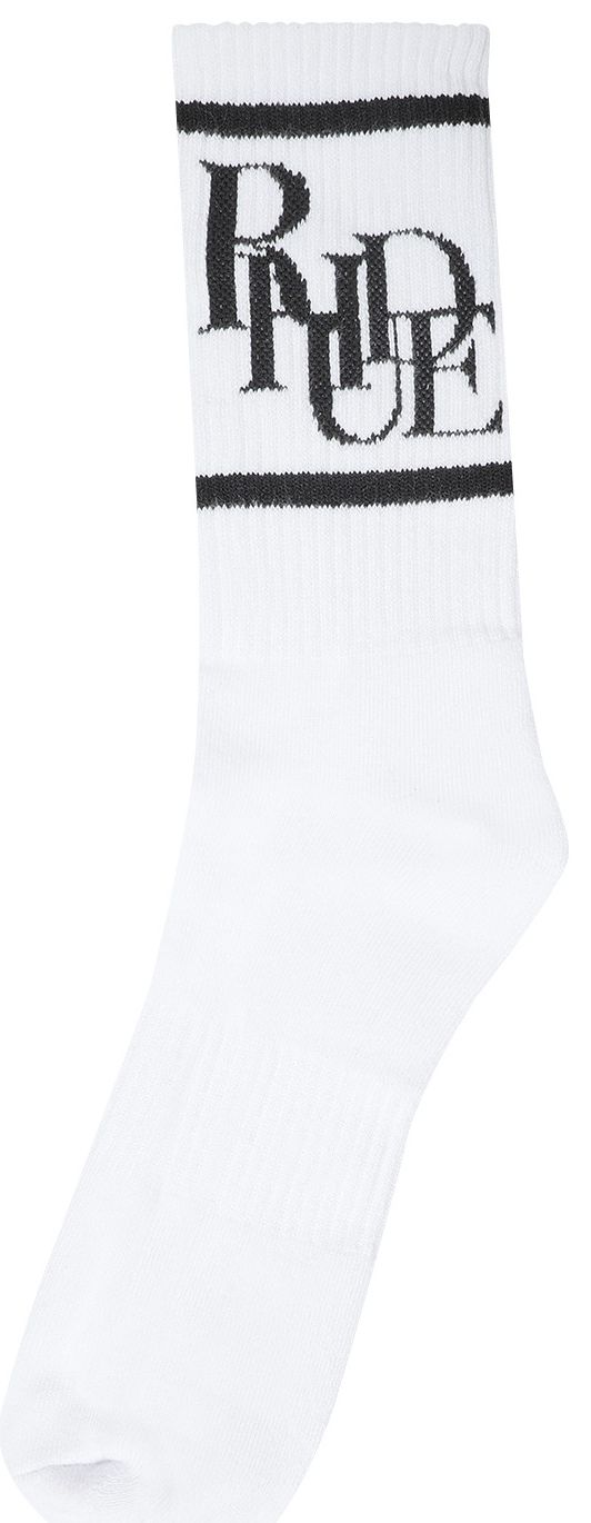Rhude Scramble Logo Sock WhiteBlack