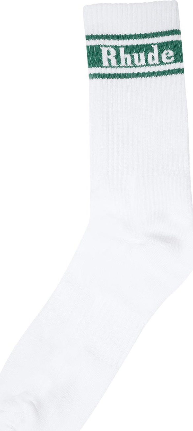 Rhude Stripe Logo Sock 'White/Forest'