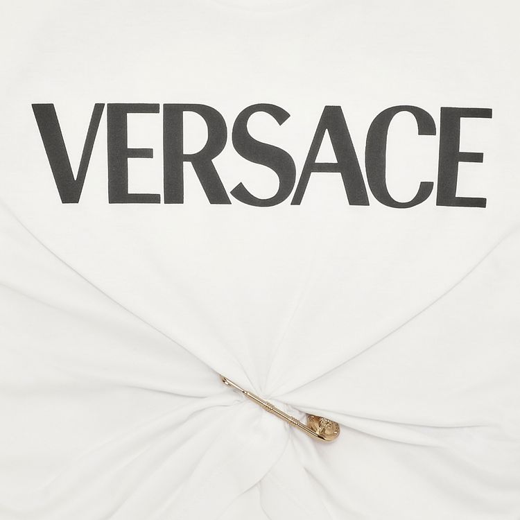 Versace Monogram Smiley Print T Shirt WhiteMulticolor