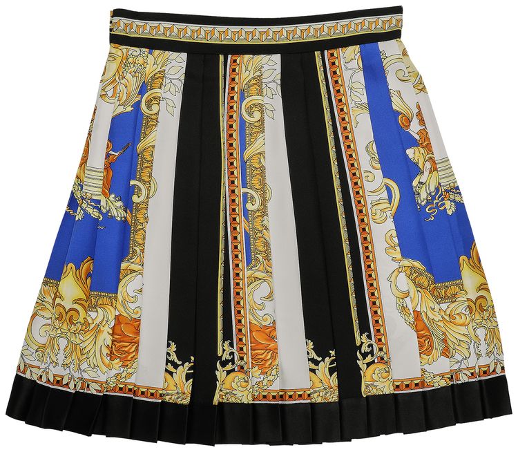 Versace Printed Skirt Royal BlueGold