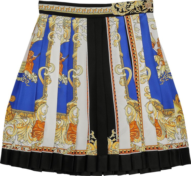 Versace Printed Skirt 'Royal Blue/Gold'