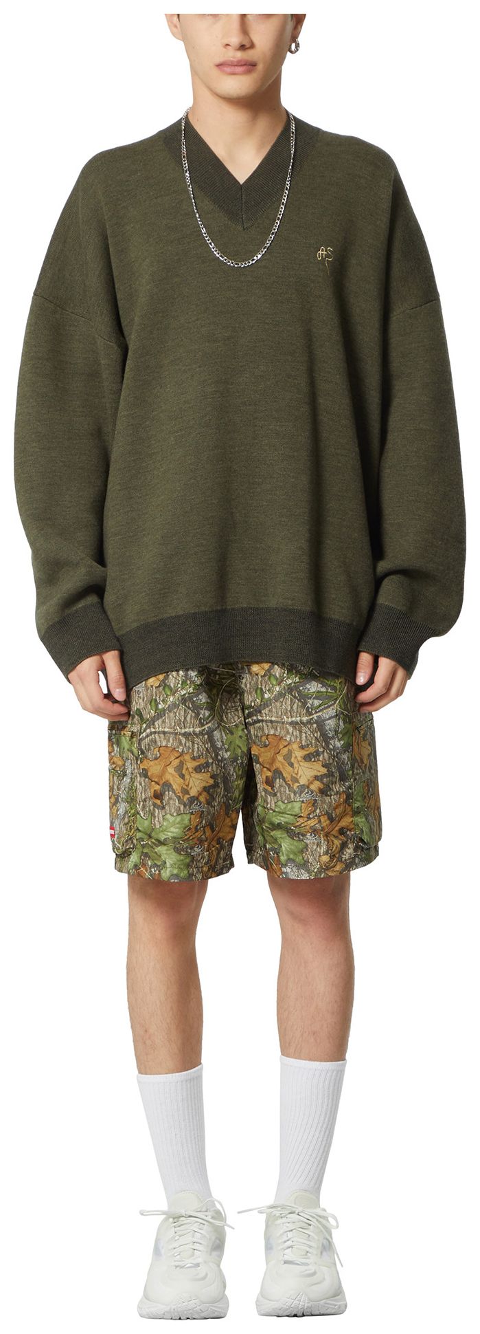 Acne Studios V Neck Sweater Deep Green