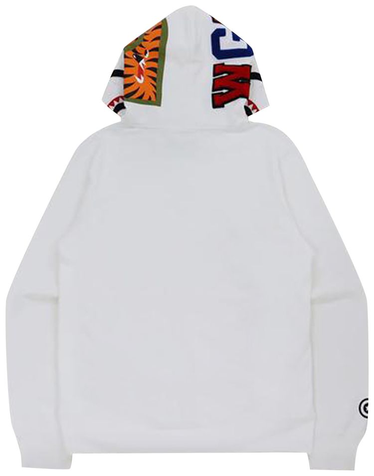 BAPE Shark x Tiger Pullover Hoodie White