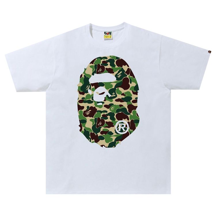 BAPE ABC Camo Big Ape Head Tee WhiteGreen