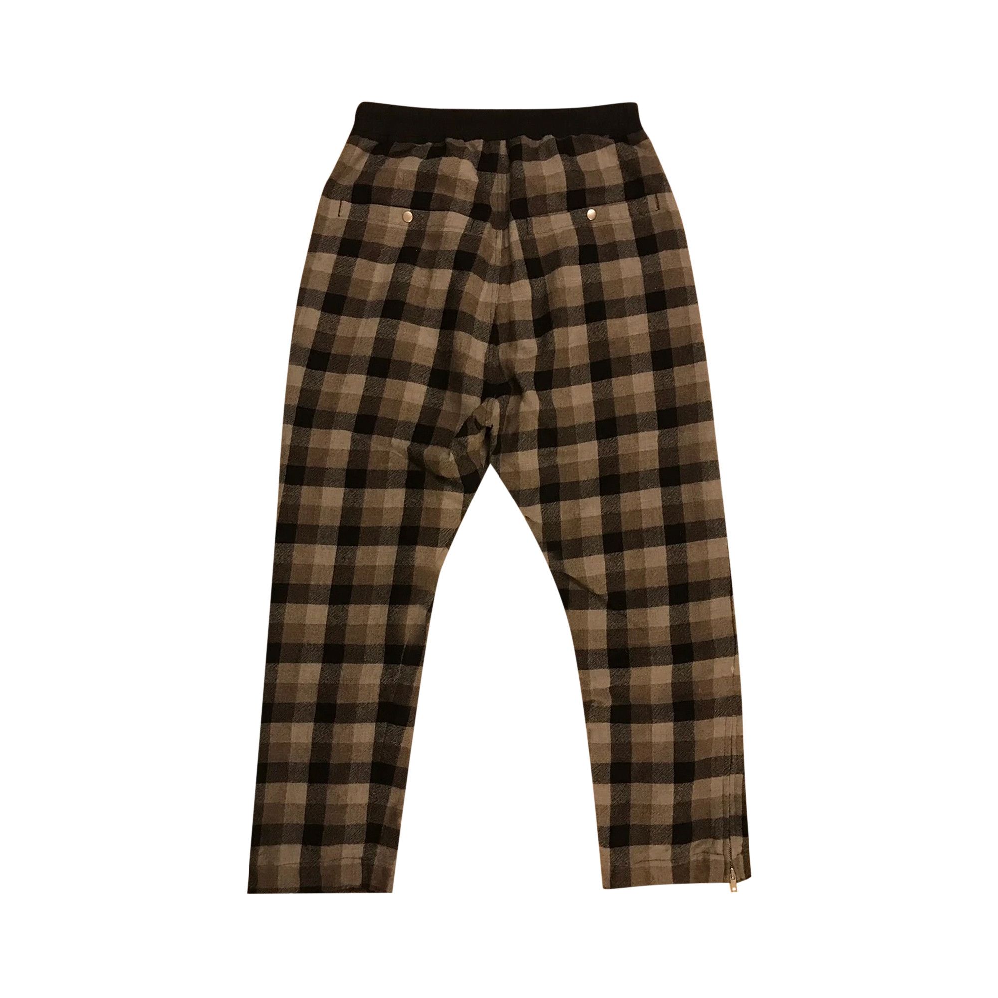 Buy Rick Owens Larry Plaid Astaire Drop Crotch Pant 'Black Plaid
