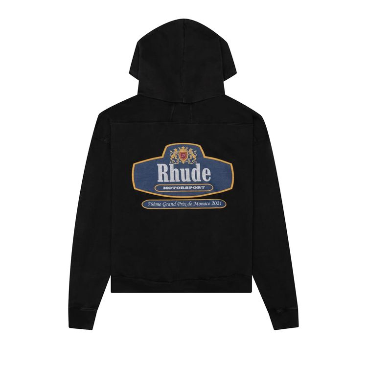 Rhude Racing Crest Hoodie Black