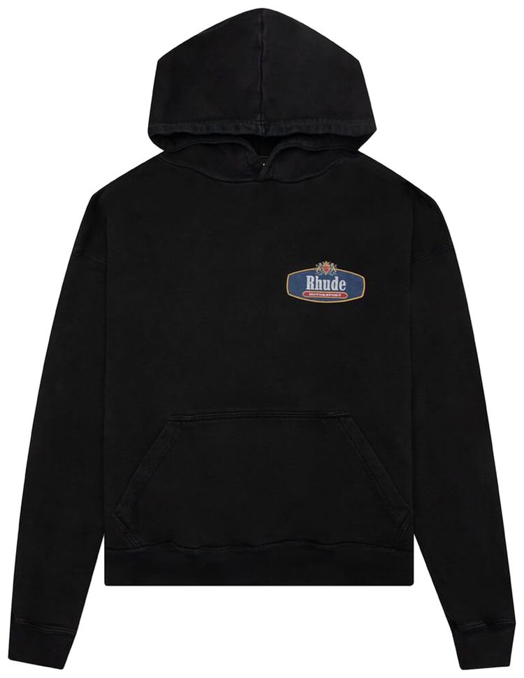 Rhude Racing Crest Hoodie Black