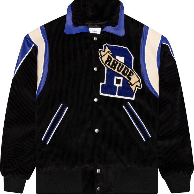 Rhude Royal Varsity Jacket 'Black/Royal Blue'