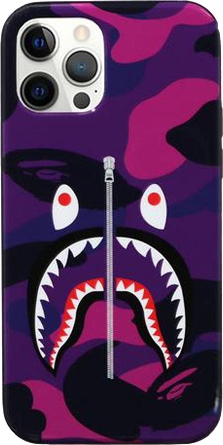 BAPE Color Camo Shark iPhone 12/12 Pro Case 'Purple'