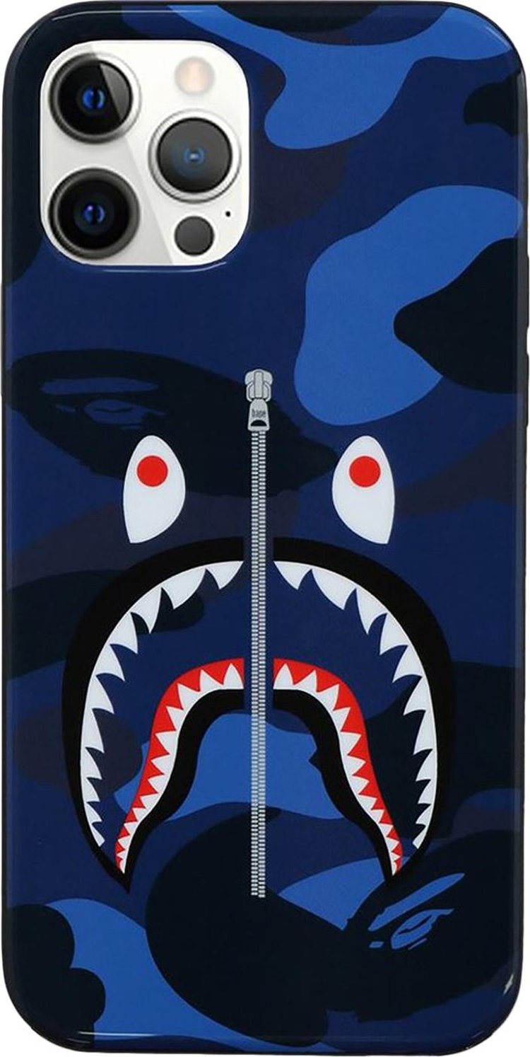 BAPE Color Camo Shark iPhone 12/12 Pro Case 'Navy'