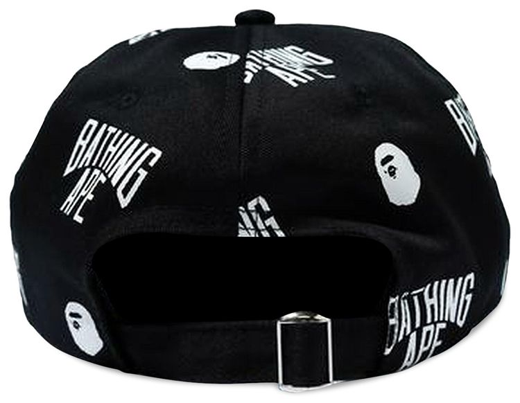 BAPE Monogram Panel Cap Black