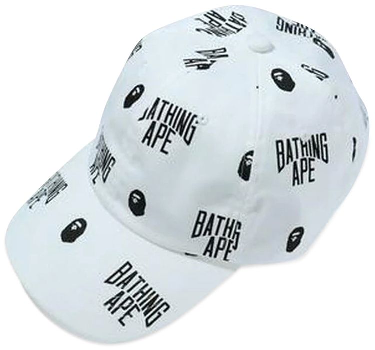 BAPE Monogram Panel Cap White