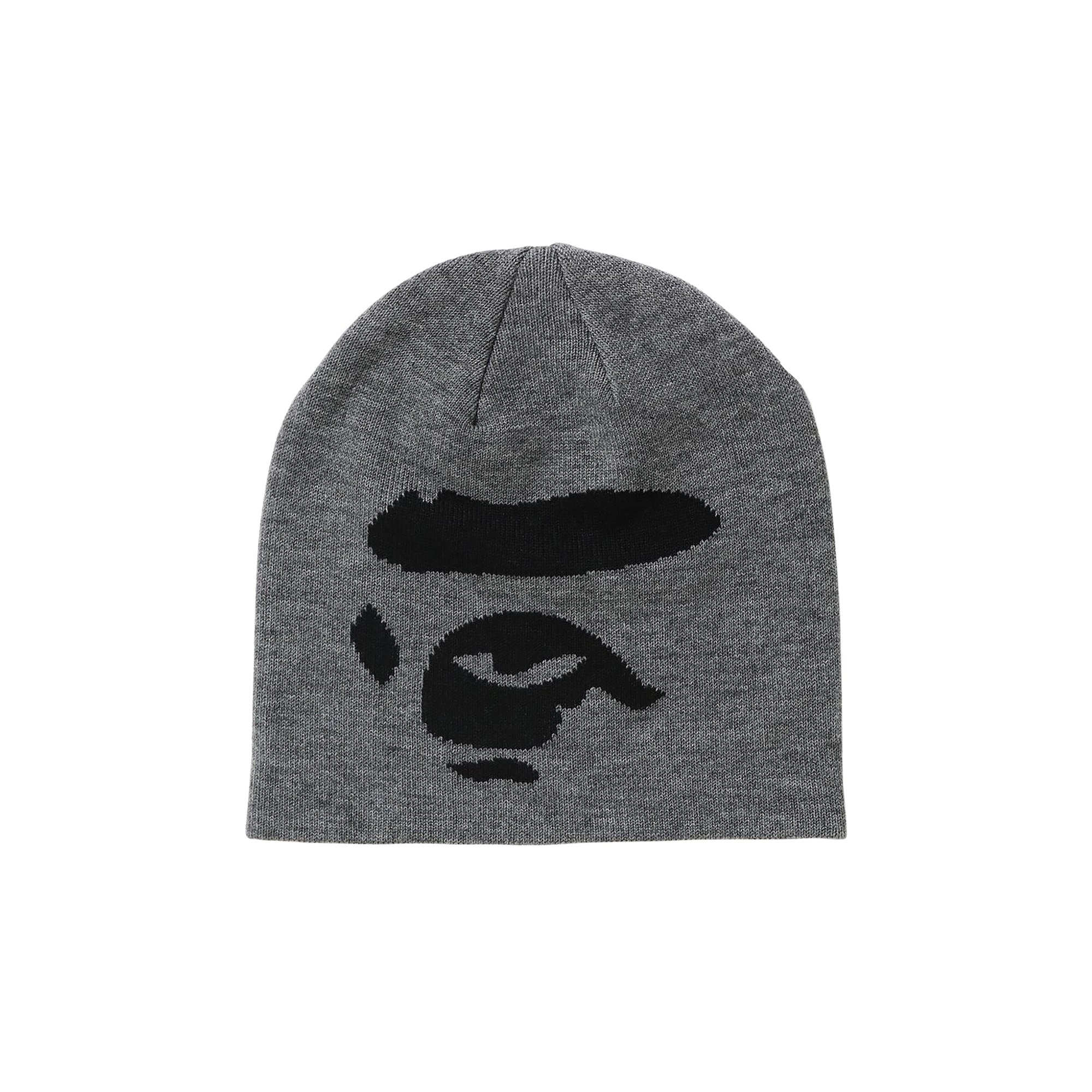 BAPE Ape Face Knit Cap 'Grey' | GOAT CA