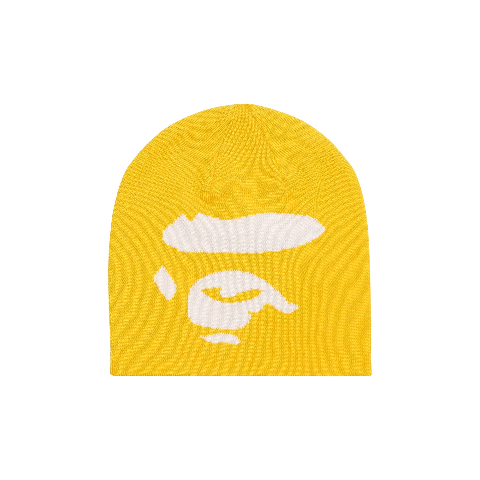 Buy BAPE Ape Face Knit Cap 'Yellow' - 1G80 180 015 YELLOW | GOAT