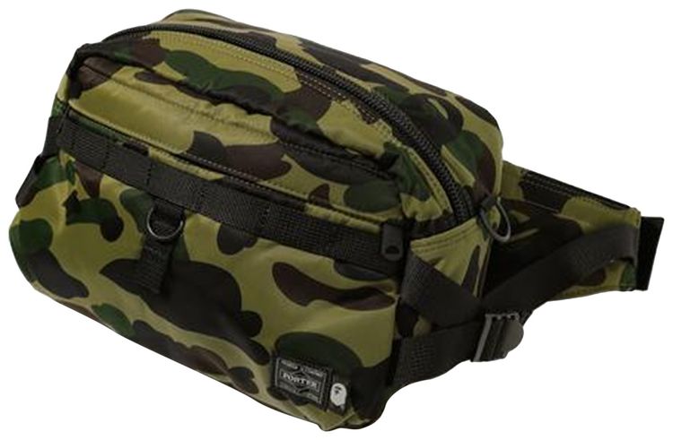 BAPE x Porter Yoshida 1st Camo Waist Bag Green