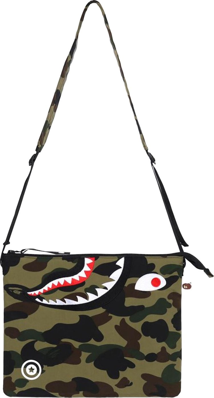 BAPE 1st Camo Shark Crossbody Bag 'Green'
