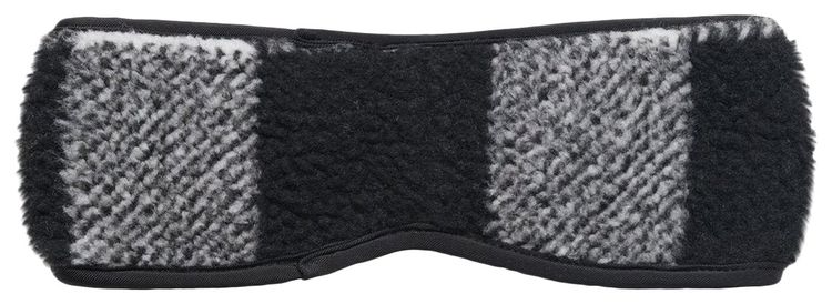 Stussy Plaid Polar Flecce Headband Black