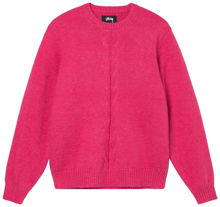 Stussy Double Cable Sweater Pink