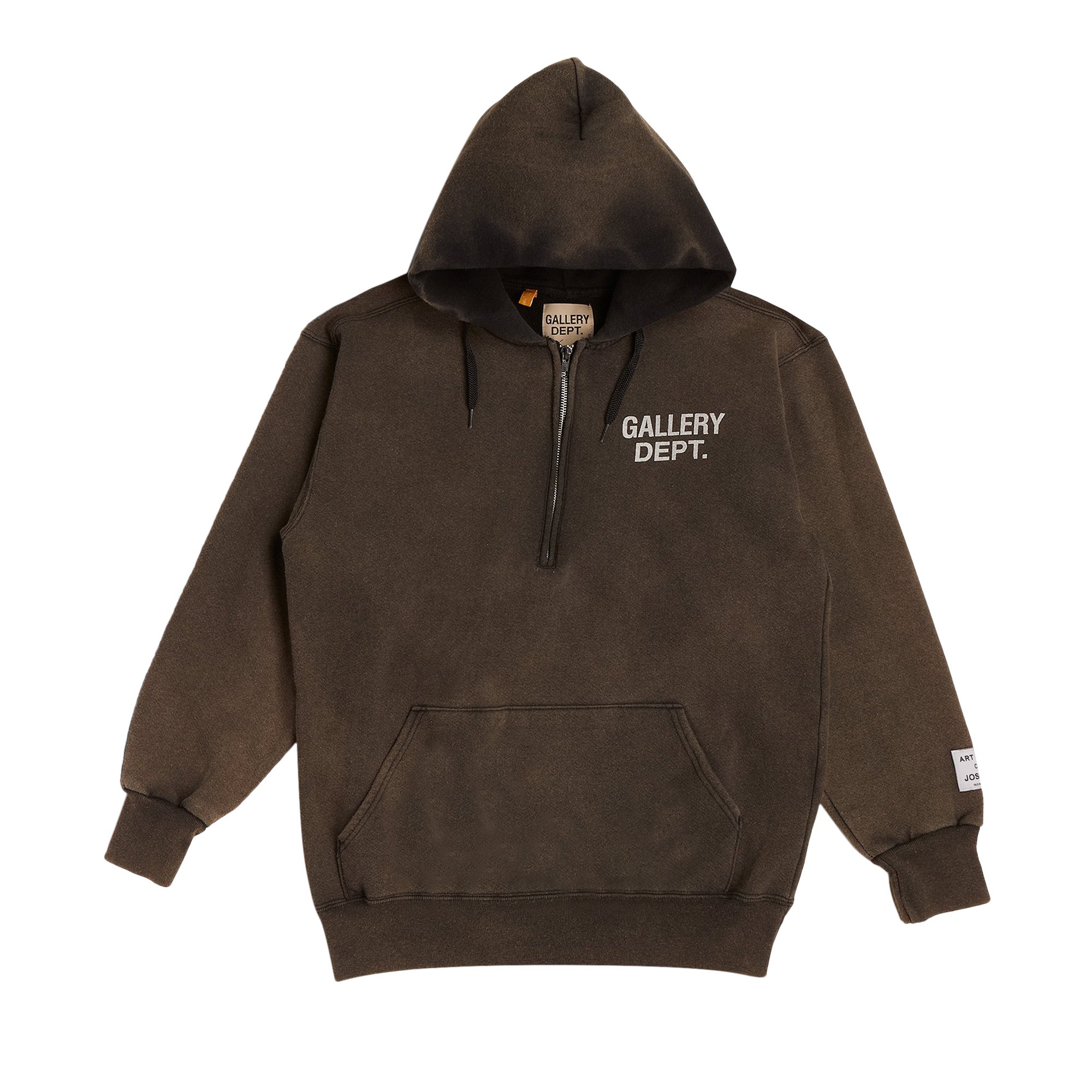 Buy Gallery Dept. Vintage Half-Zip Hoodie 'Washed Black' - VPU