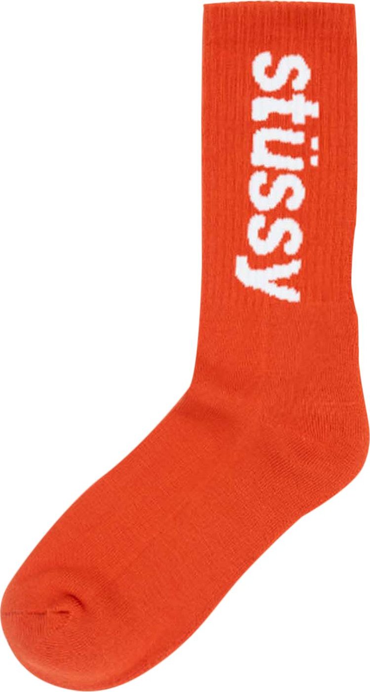 Stussy Helvetica Sock 'Orange'