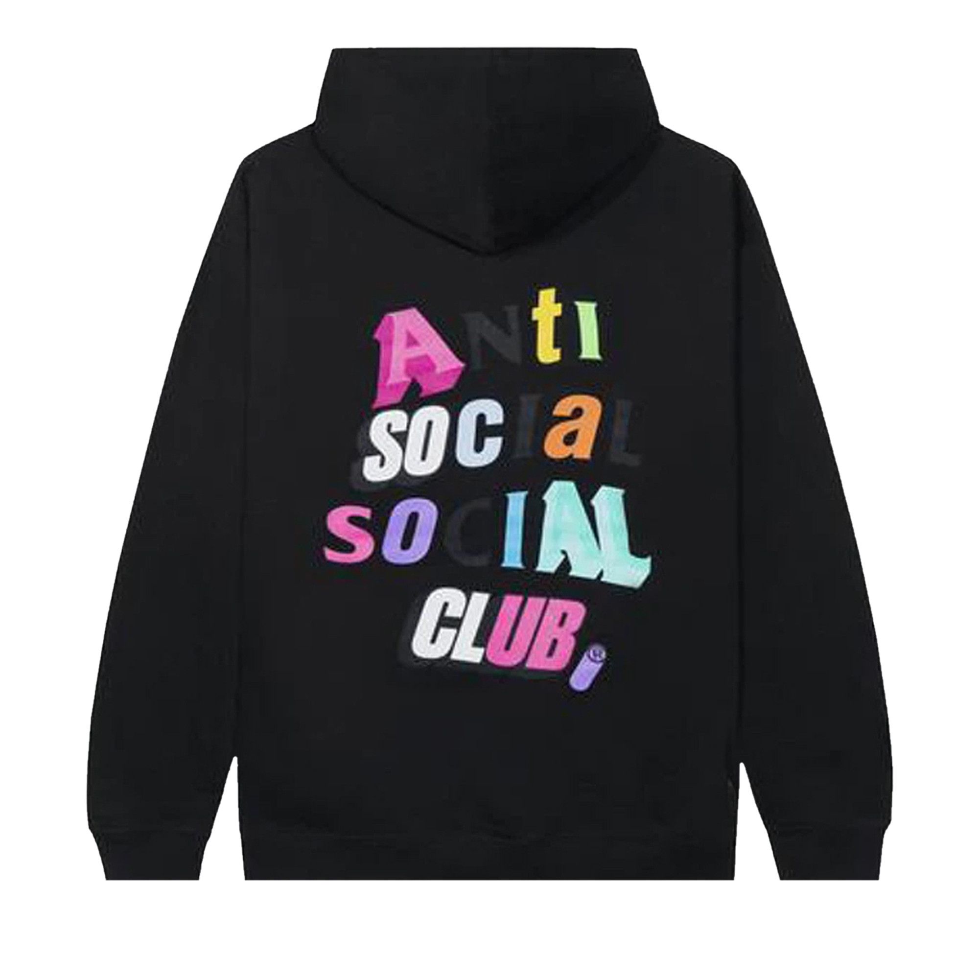 Anti social social club rainbow hoodie hot sale