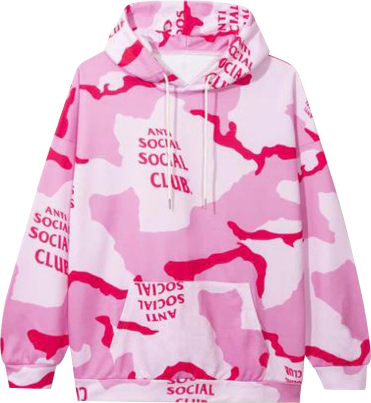 Anti Social Social Club Cotton Candy Hoodie 'Pink Camo'