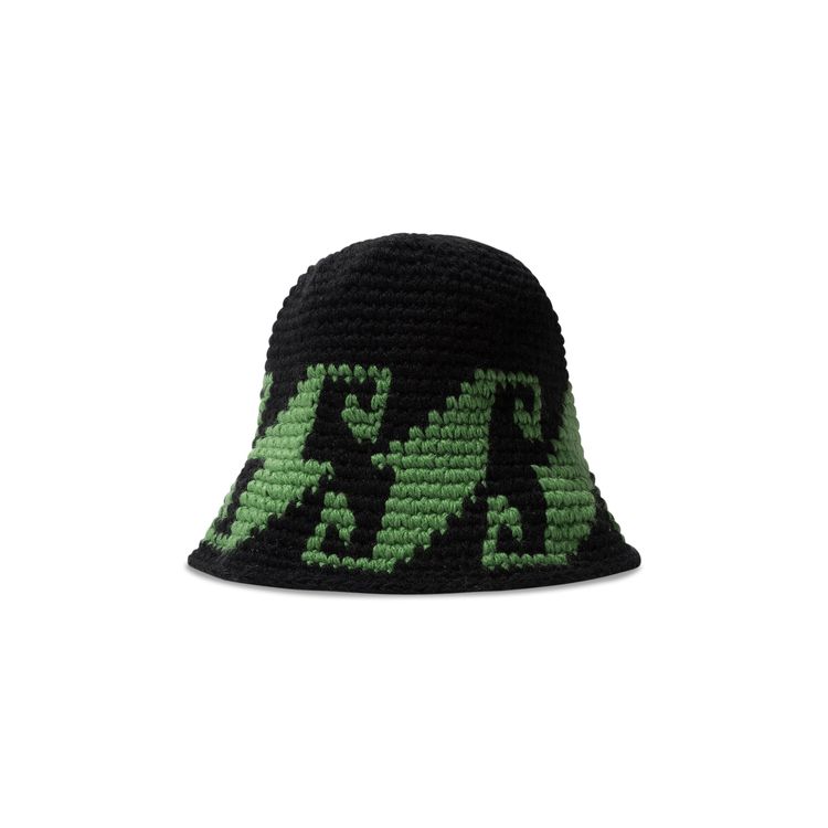 Stussy Waves Knit Bucket Hat Black
