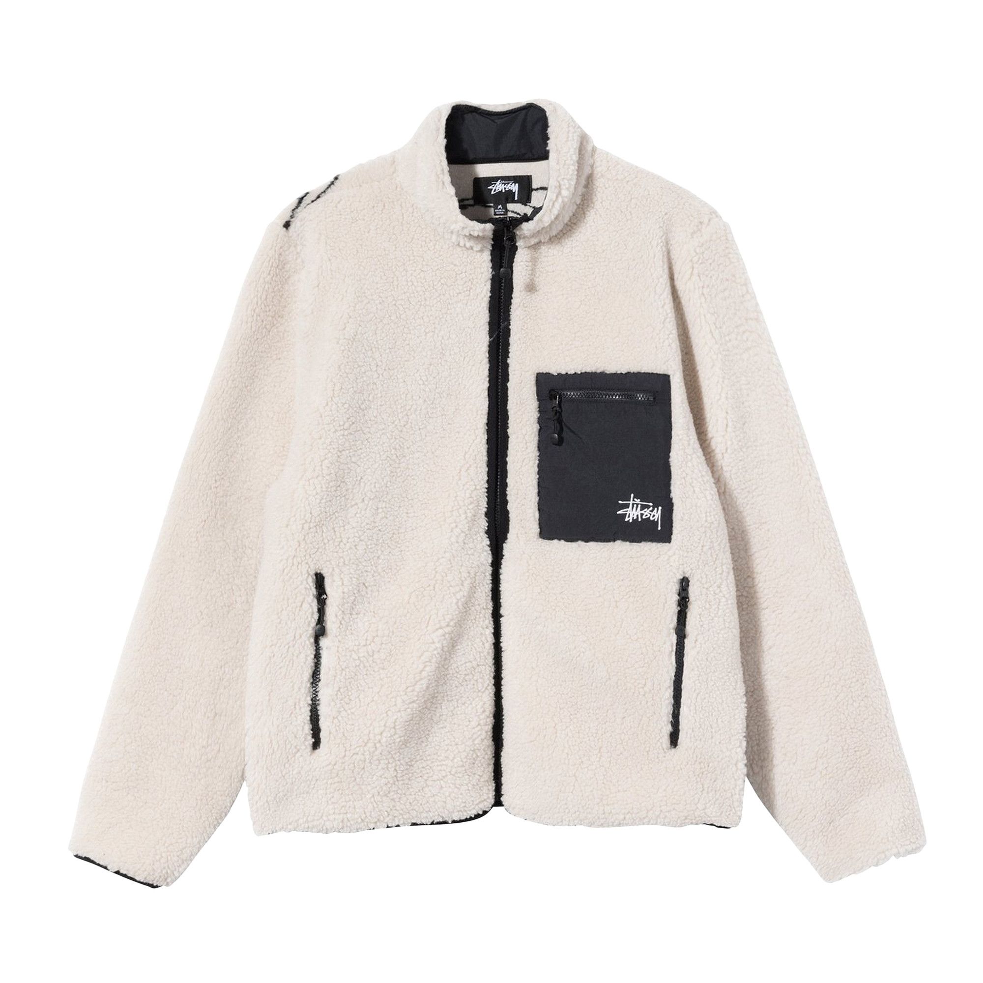 Buy Stussy Venus Jacquard Sherpa Jacket 'Neutrals' - 118437 NEUT