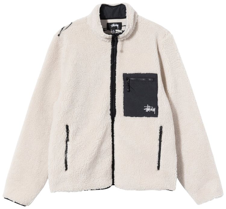 Stussy Venus Jacquard Sherpa Jacket Neutrals