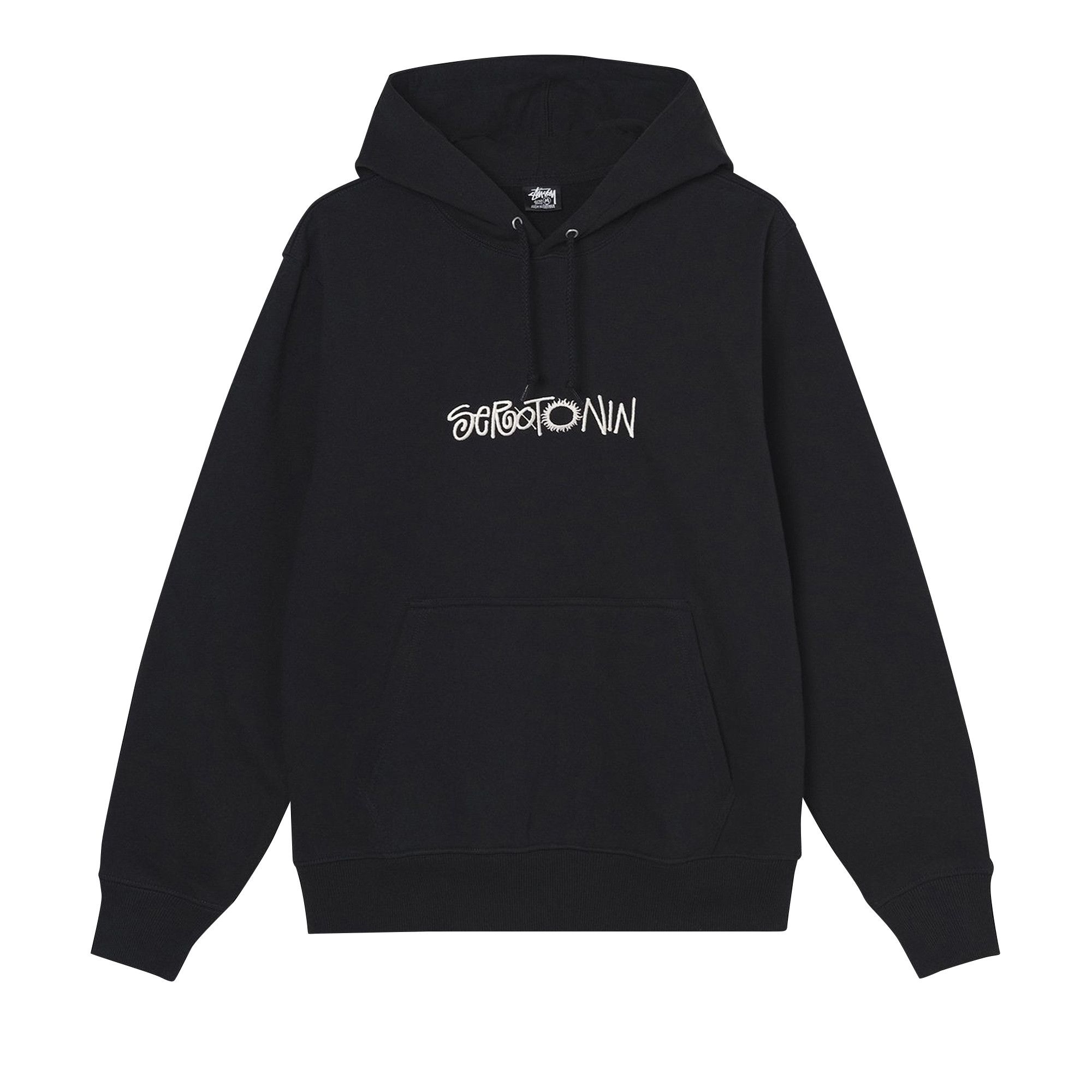 期間限定キャンペーン Hoodie Embroidered Serotonin Stussy Buy 'Black' 118443 - トップス