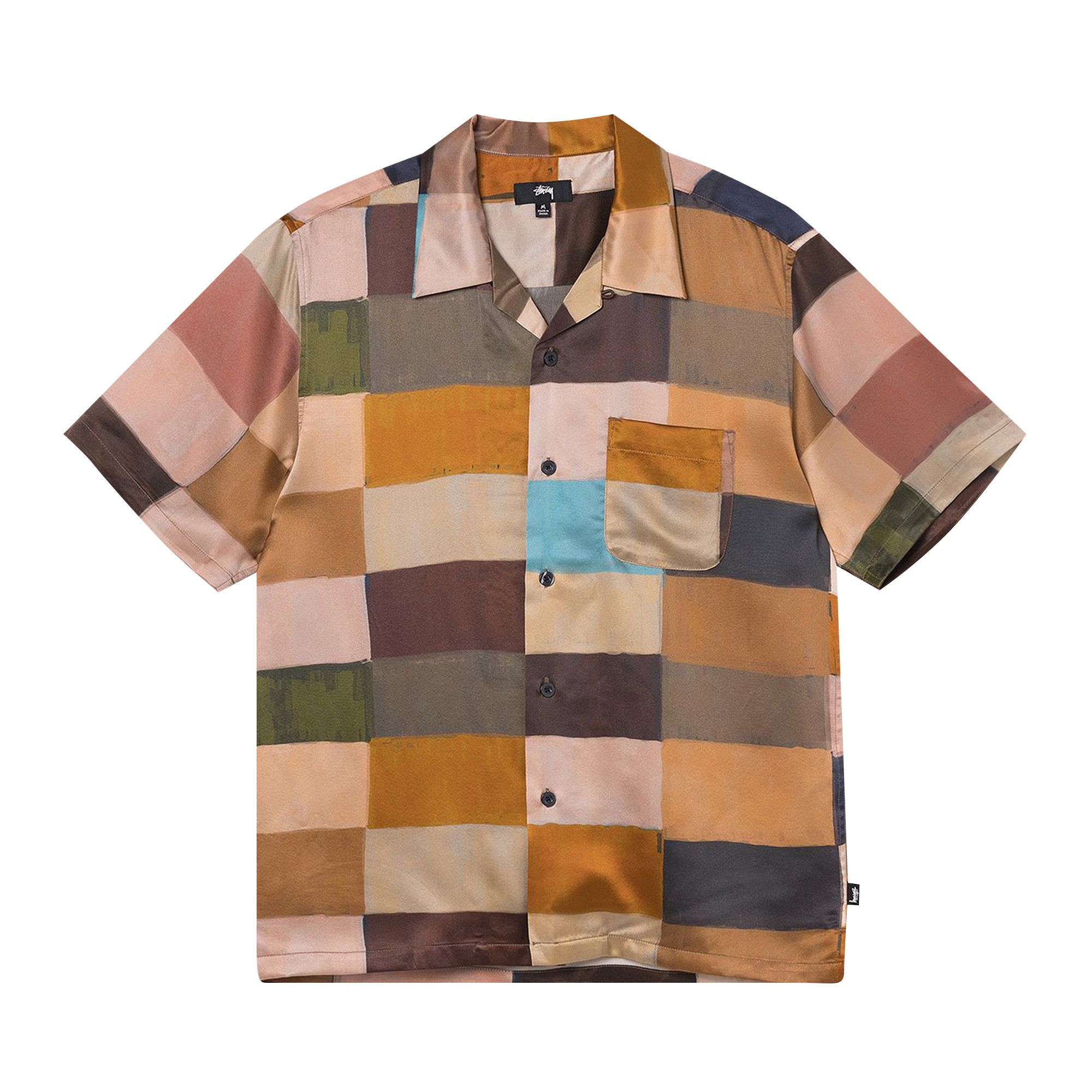 Buy Stussy Painted Check Silk Shirt 'Multicolor' - 1110195