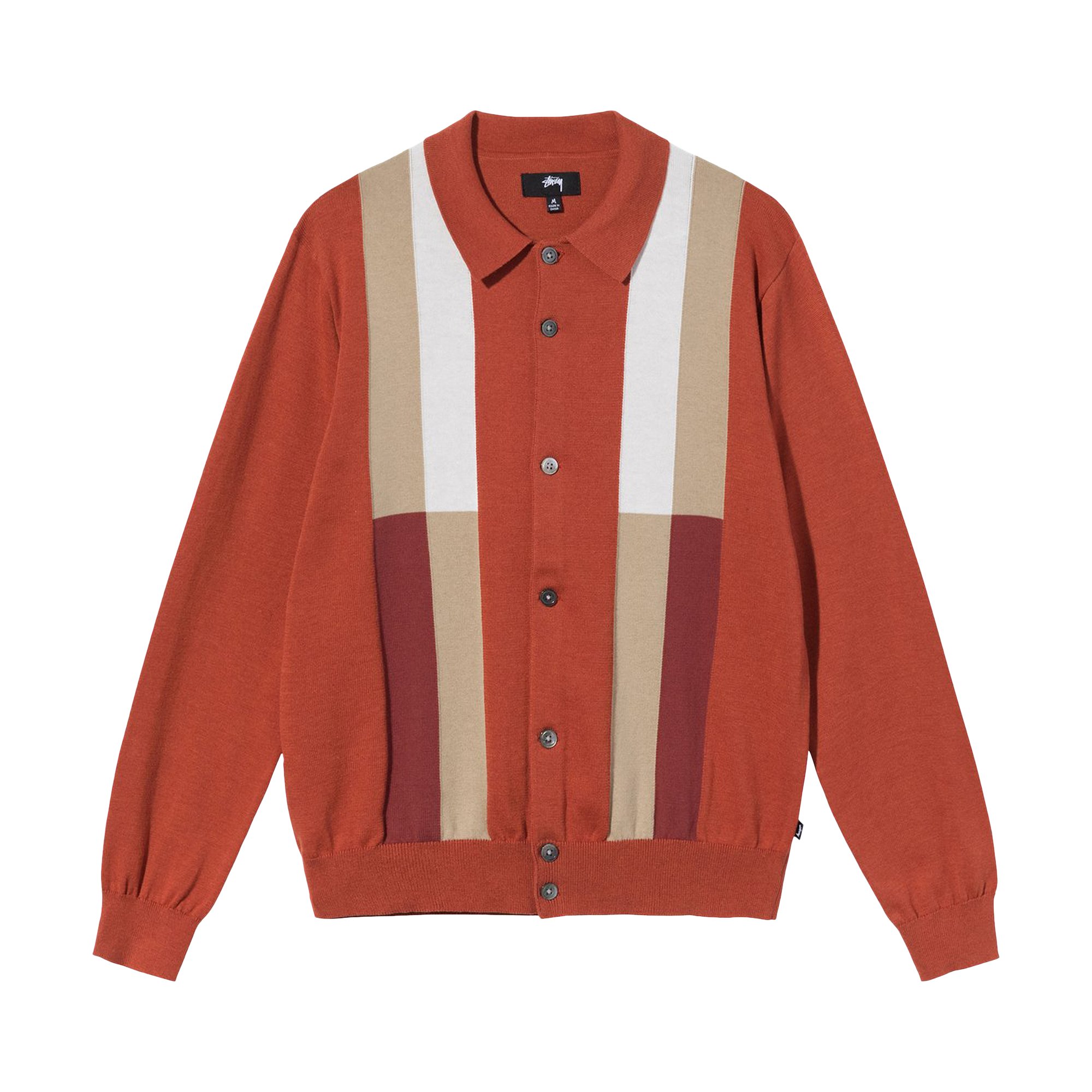 Buy Stussy Color Block Sweater 'Burnt Orange' - 117093 ORAN | GOAT