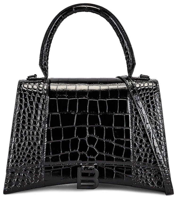 Balenciaga Hourglass Top Handle Black