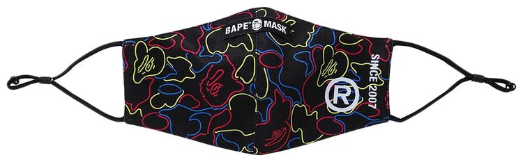 BAPE Neon Camo Mask Black