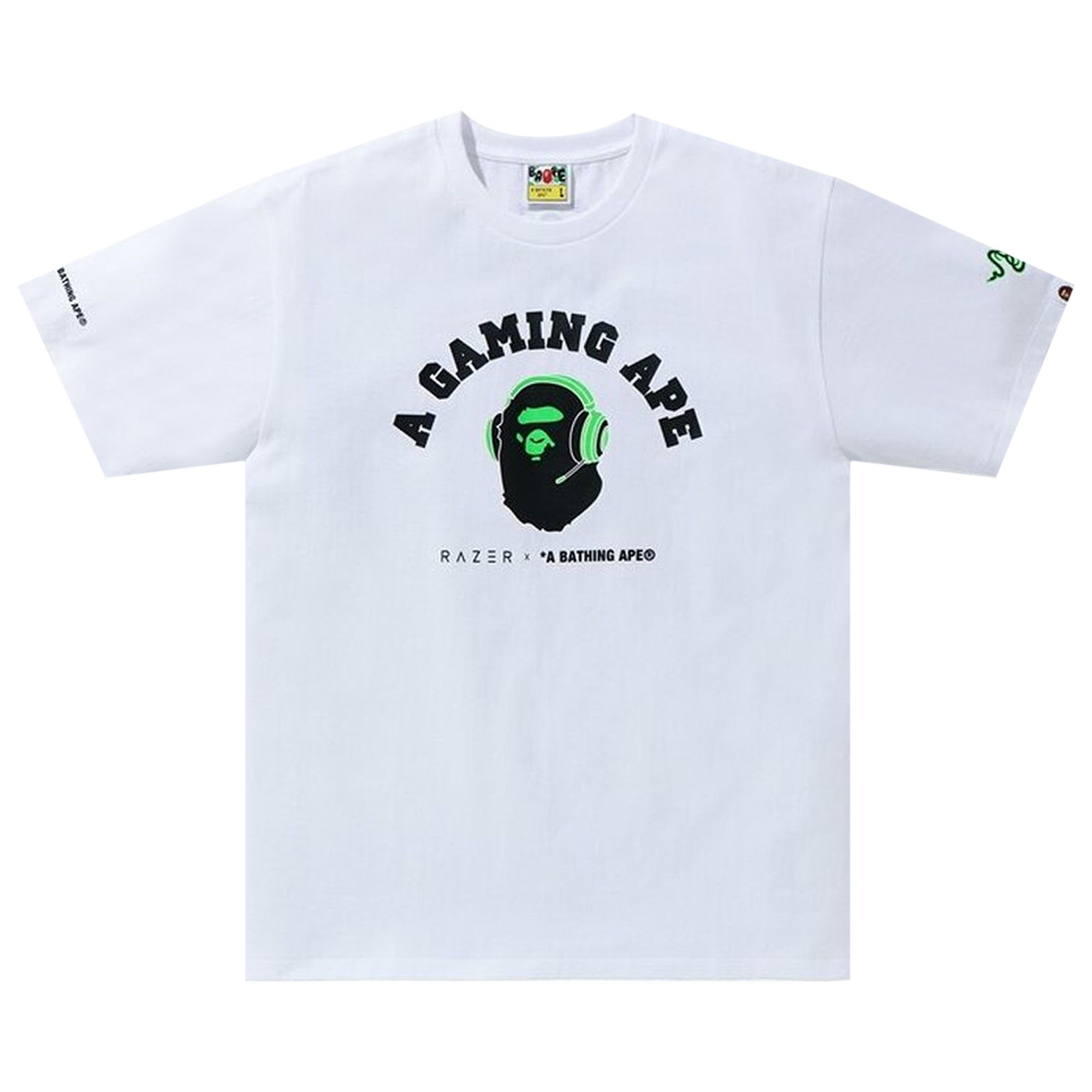Buy BAPE x Razer Tee 'White' - 1G73 110 917 WHITE | GOAT