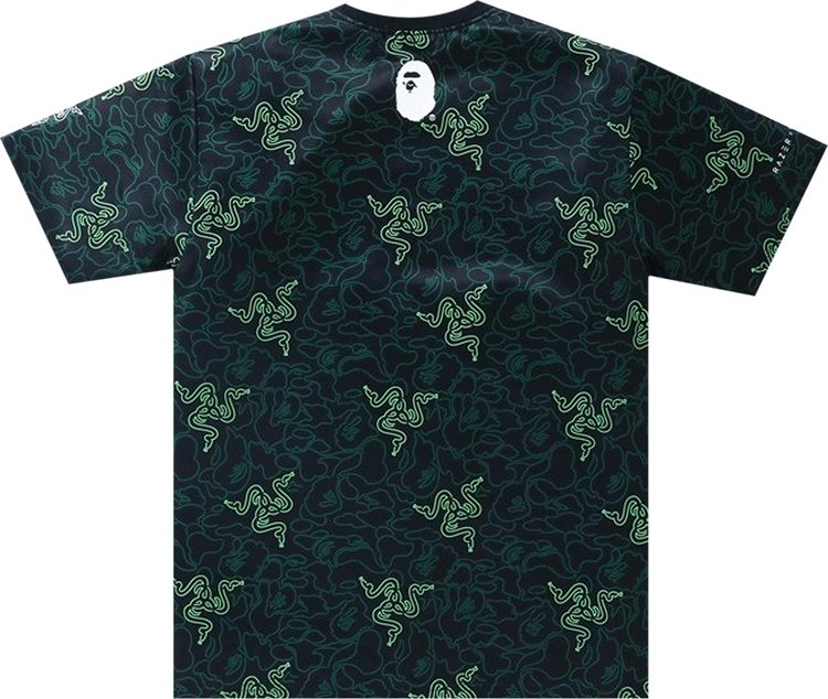 BAPE x Razer Neon Camo Team Tee Green