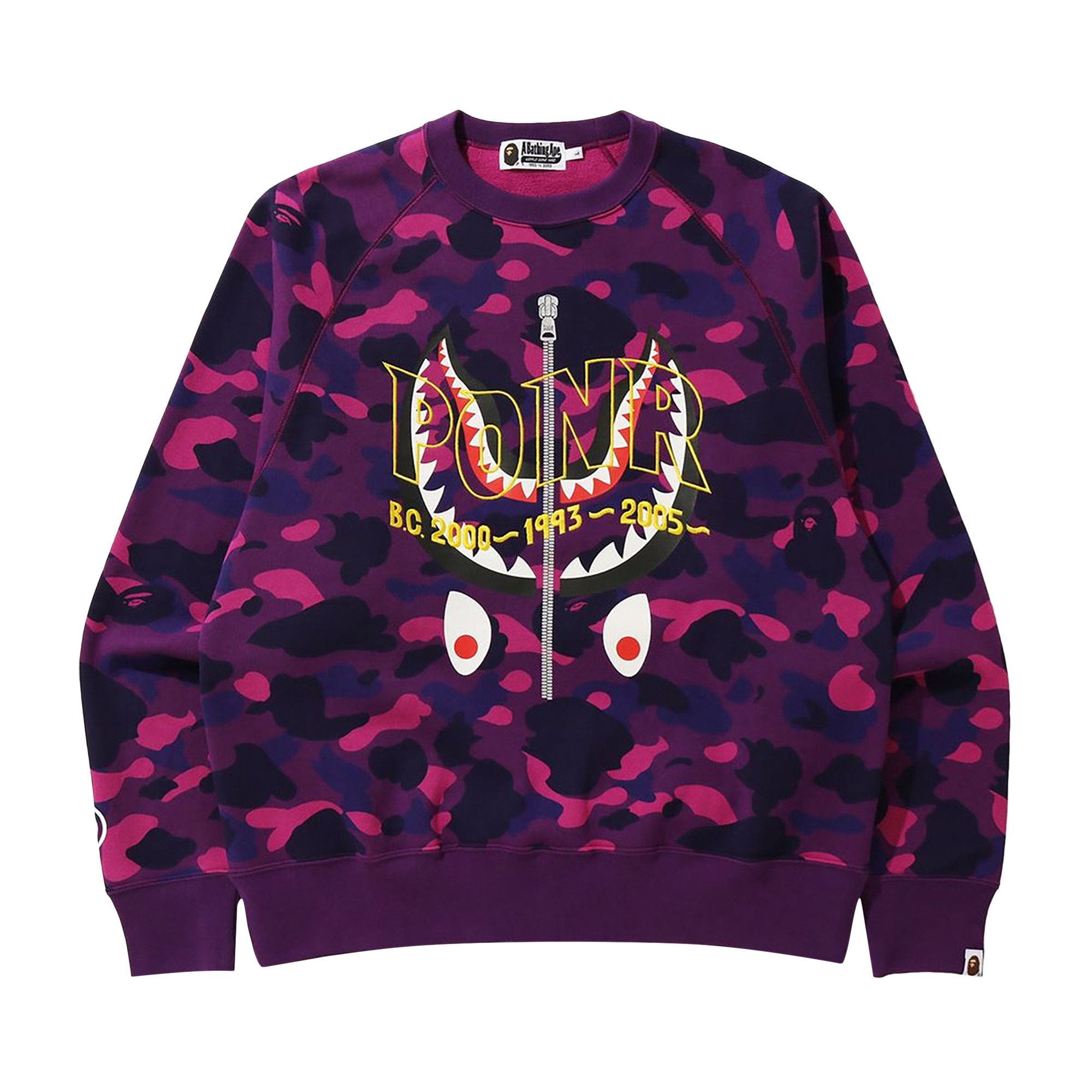 Buy BAPE Color Camo Shark Crewneck Purple 1G80 113 018 PURPLE GOAT CA
